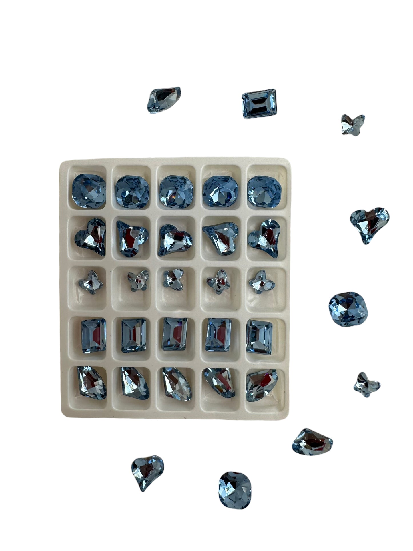 Mix Blue Rhinestones