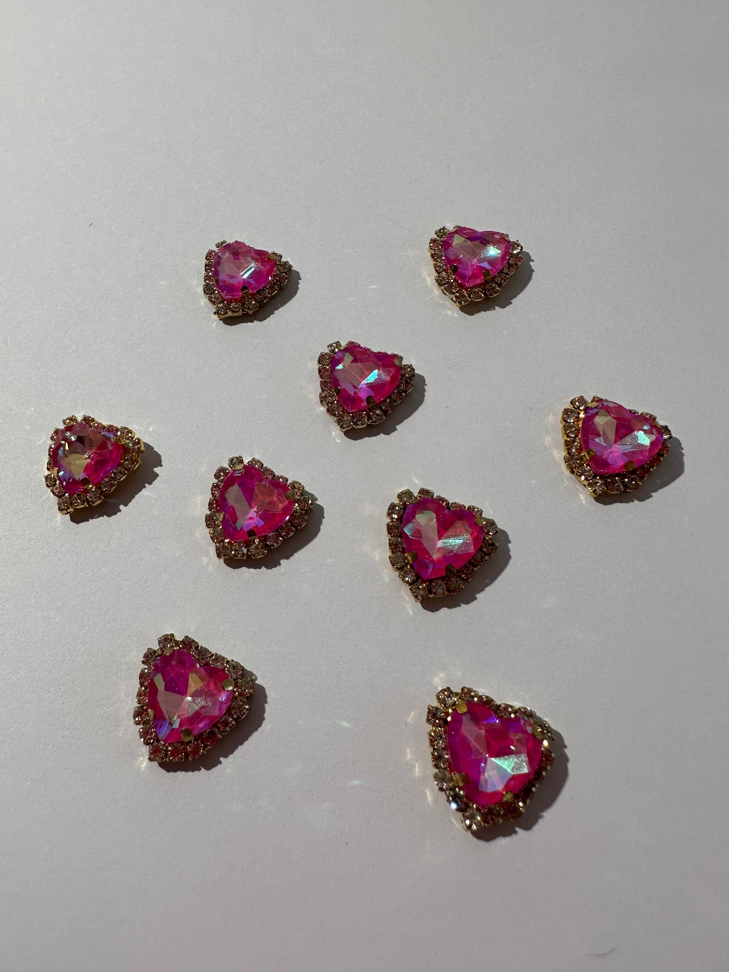 Heart shape pink crystal