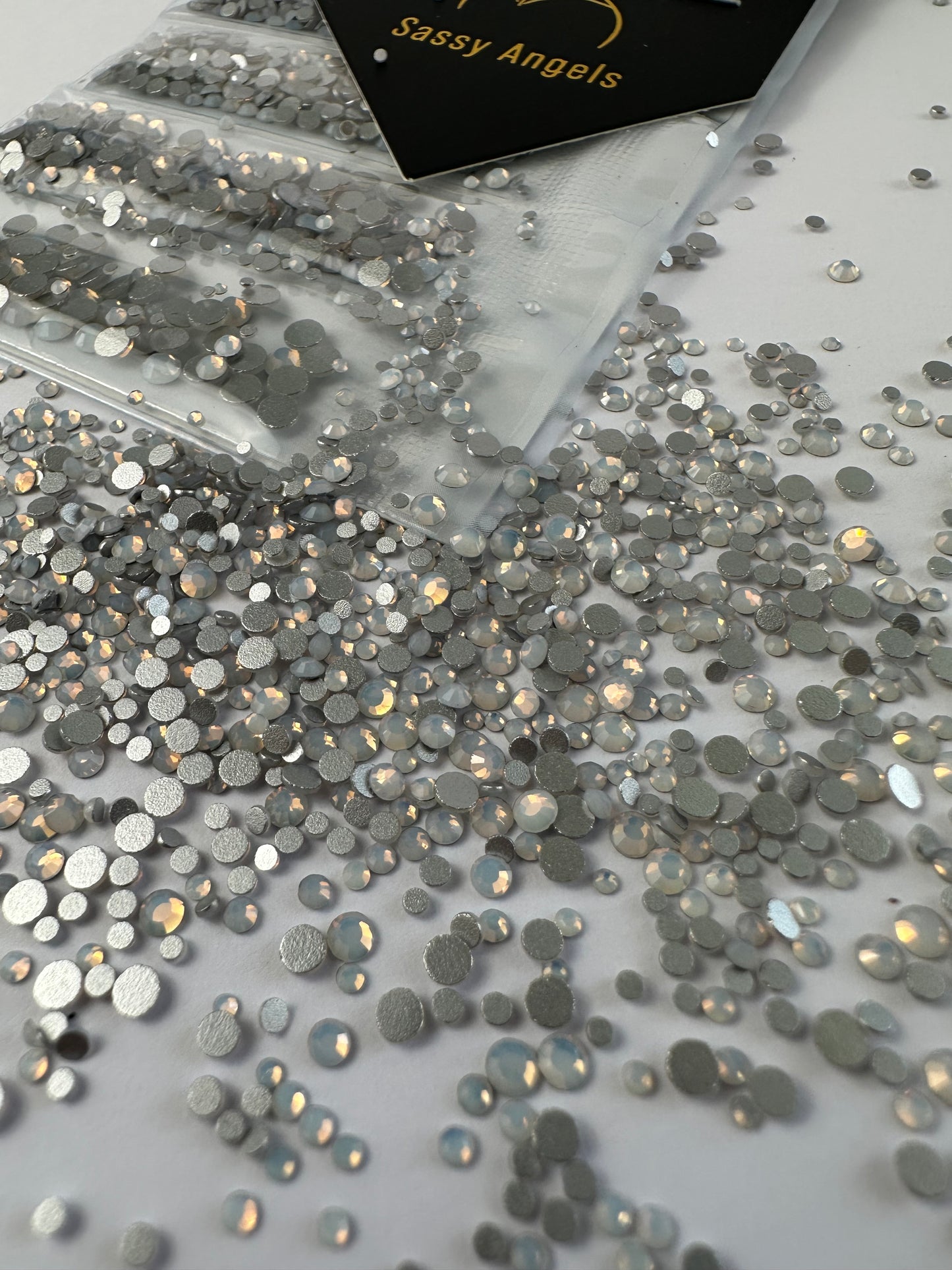 White Opal Rhinestones