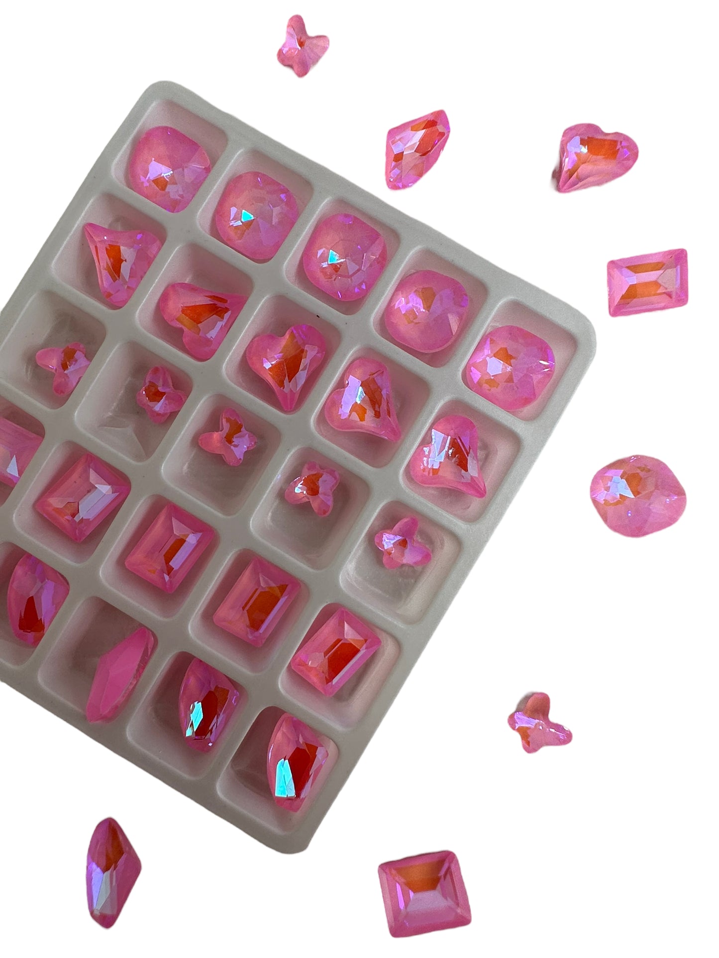 Mix Neon Pink Rhinestones