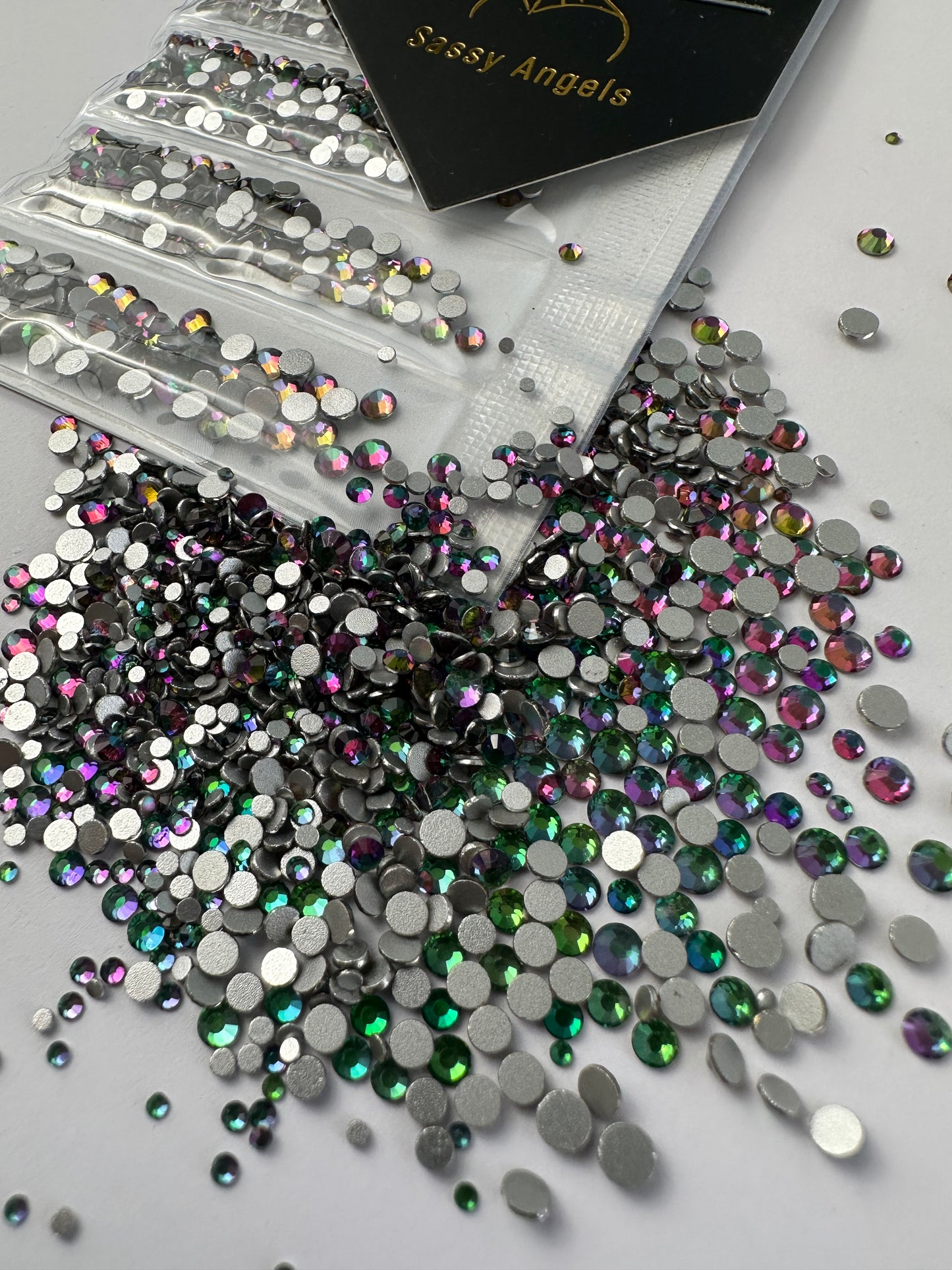 Green Flame Rhinestones
