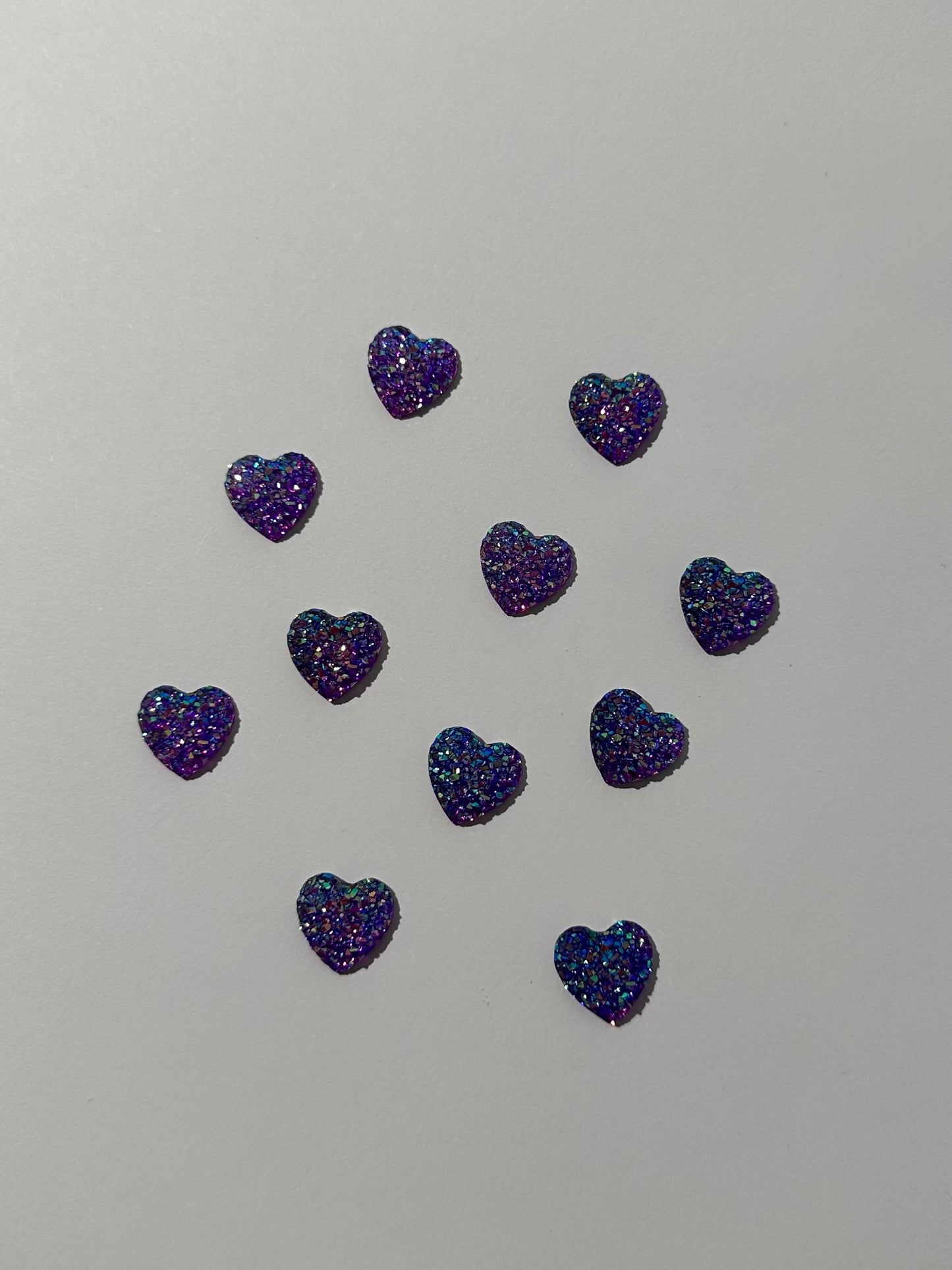 Shiny Purple Hearts