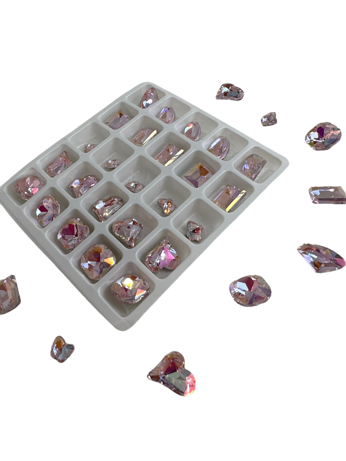 Mix Rainbow Pink Rhinestones