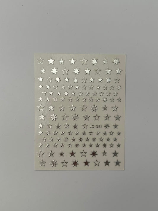 Silver Stars Stickers