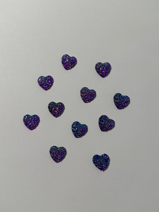 Shiny Purple Hearts