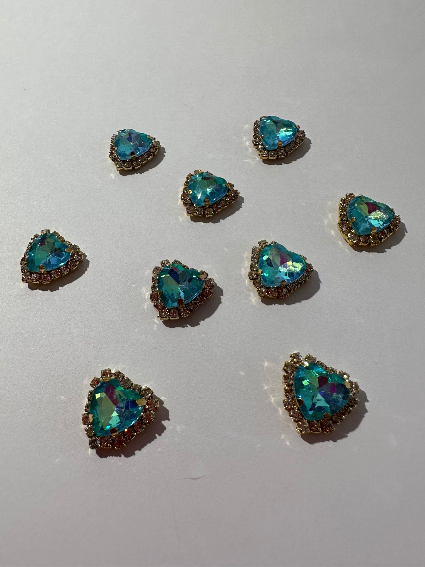 Heart shape blue crystal